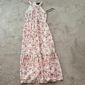 Multicolor Halter-like neck Maxi Dress